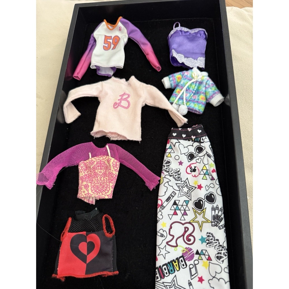 Huge Lot Barbie Clothes authentic skirts tops coats jersey Collectibles 4784